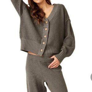 NWT Free People Hailee Cardi set in Peppery